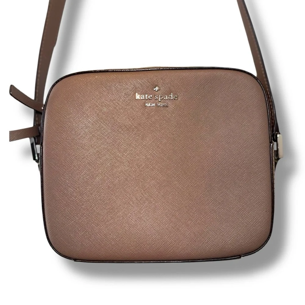 Kate Spade Spring Newbury Crossbody Bag Brown Silver Accents Capsule Wardrobe